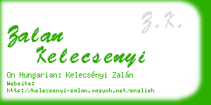 zalan kelecsenyi business card